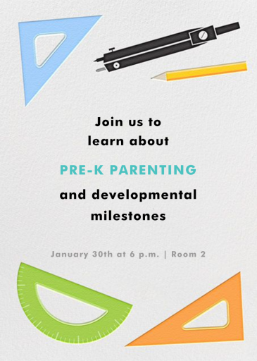 Geometry Tools - School Event Invitation by Paperless Post