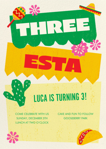 Fiesta Time - Birthday Invitation by Paperless Post