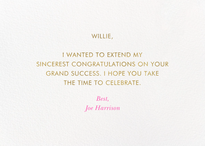 Colorblock Hooray - Congratulations Card by Rifle Paper Co. - Back