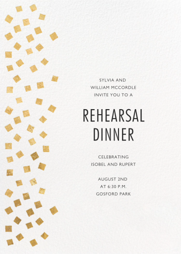 Fette - Rehearsal Dinner Invitation by Kelly Wearstler
