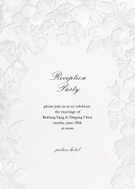 Enchanted Garden Embossed - Wedding Reception Invitation by Oscar de la Renta