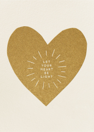 Heart Be Light - Christmas Card by The Indigo Bunting