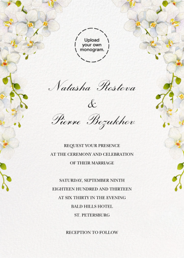 White Orchids - Wedding Invitation by Felix Doolittle