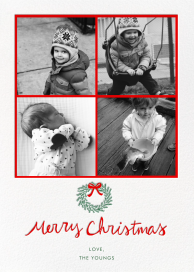 Merry Christmas Wreath Tall by Linda and Harriett