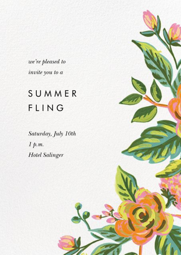 Rainbow Rose - Summer Party Invitation by Rifle Paper Co.