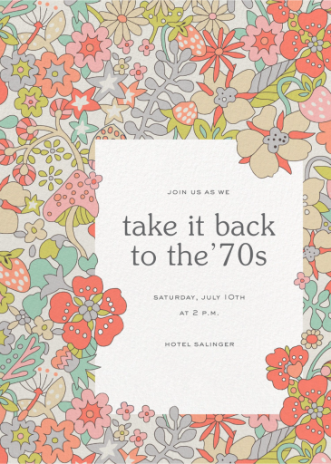 Flower Tops - Summer Party Invitation by Liberty