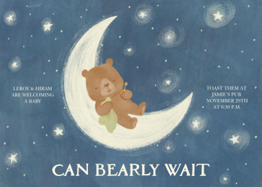 Bearly Sleep - Baby Shower Invitation by Paperless Post