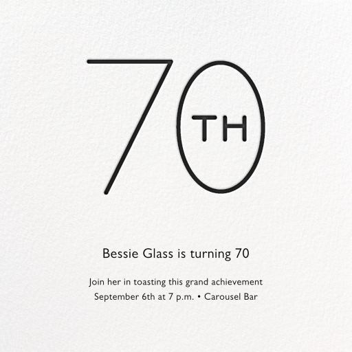 Decade - 70th Birthday Invitation by Paperless Post