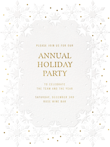 Little Paper Snowflakes - Corporate Holiday Party Invitation by Paperless Post