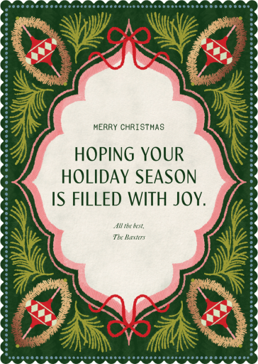 Fanciful Ornaments - Christmas Card by Paperless Post