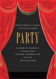 Curtain Call - Viewing Party Invitation by Paperless Post