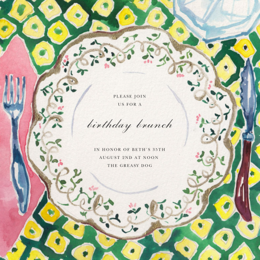 Countryhouse China - Birthday Invitation by Happy Menocal