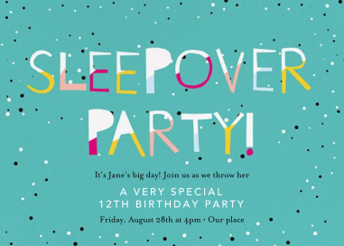 Sleepover - Birthday Invitation by Ashley G
