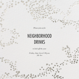 Metallic Paint Splatter - Dining & Drinks Invitation by Kelly Wearstler