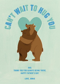 Papa Bear Hug by Paperless Post