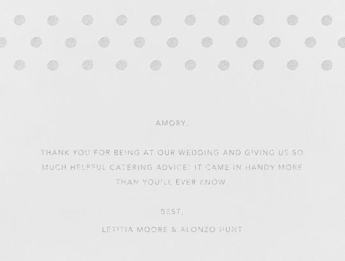 Polka Dot (Thank You) by Oscar de la Renta