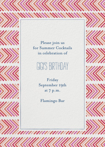 Zig Zag - Invitation by Mr. Boddington's Studio