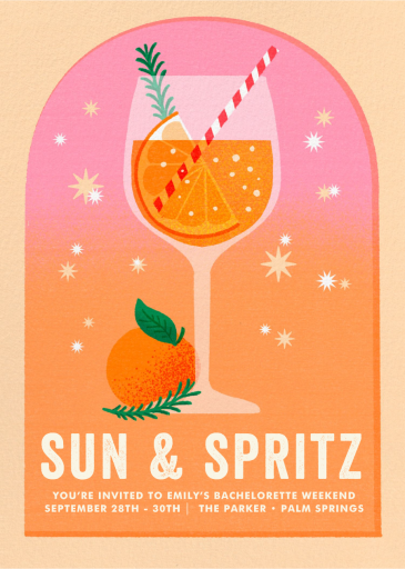 Sun and Spritz - Bridal Shower Invitation by Hello!Lucky