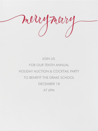 Merry Merry - Christmas Party Invitation by Linda and Harriett