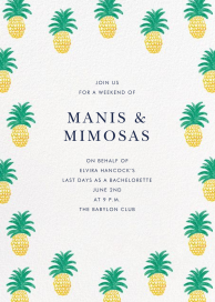 Pineapple Party - Bachelorette Party Invitation by Linda and Harriett