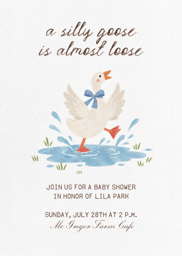 Splashing Goose - Baby Shower Invitation by Paperless Post