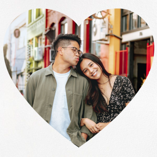 Heart Photo on Square - Two Sided - Invitation by Paperless Post