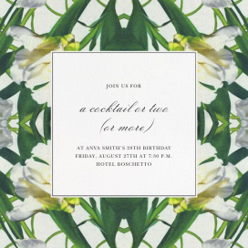 Parrot Tulip - Birthday Invitation by Oscar de la Renta