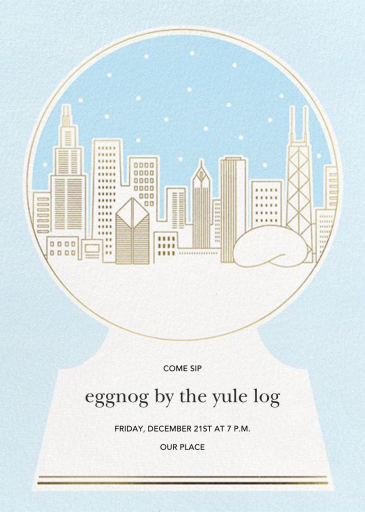 Skyline Snowglobe - Invitation by Paperless Post