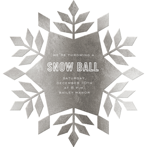 Snowflake Cutout - Invitation by Paperless Post