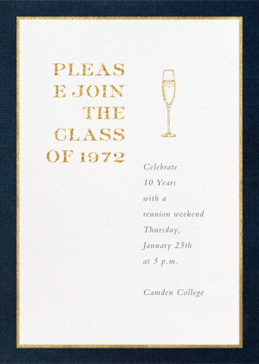 Oro (Tall) - Class Reunion Invitation by Paperless Post
