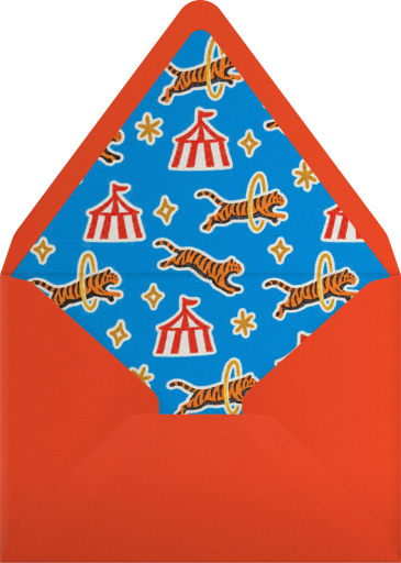 Circus Tent Birthday Invitation Envelope