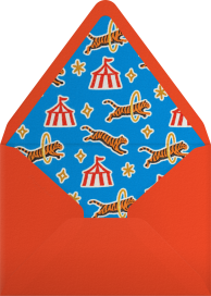 Circus Tent Birthday Invitation Envelope
