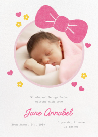 Wrapped in a Bow - Birth Announcement by Paperless Post