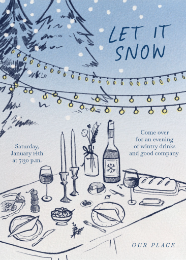 Snowfall Dinner - Party Invitation by Paperless Post
