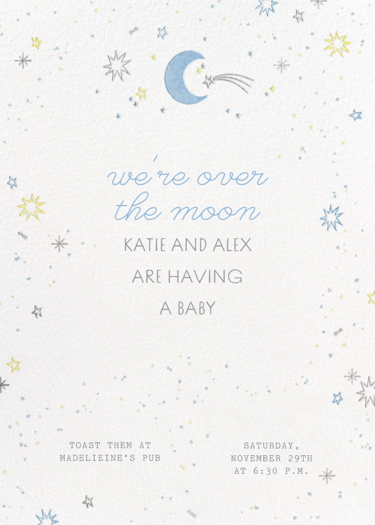 Wish Upon a Star Baby Shower Invitation Send online instantly