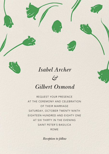 Tulip Dot - Invitation by Oscar de la Renta