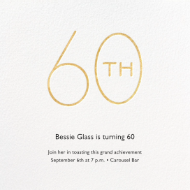 Decade - 60th Birthday Invitation by Paperless Post