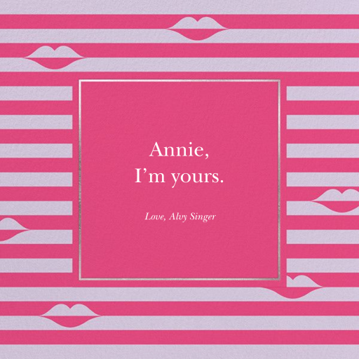 Sealed Lips Photo - Valentine's Day Card by kate spade new york - Back