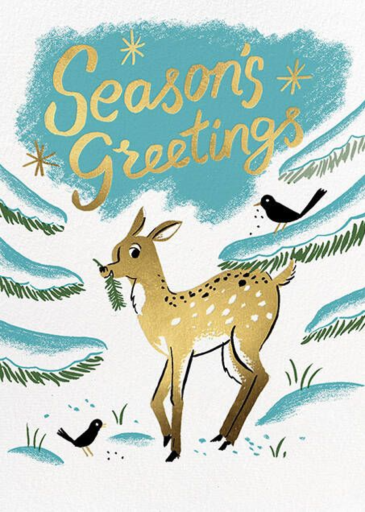 Snow Deer (Nicholas John Frith) by Red Cap Cards