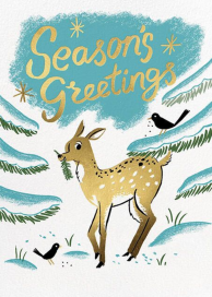 Snow Deer (Nicholas John Frith) by Red Cap Cards