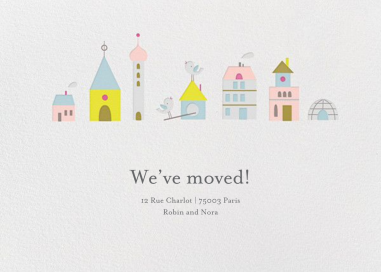 Birdie's Town (Horizontal) - Moving Announcement by Little Cube