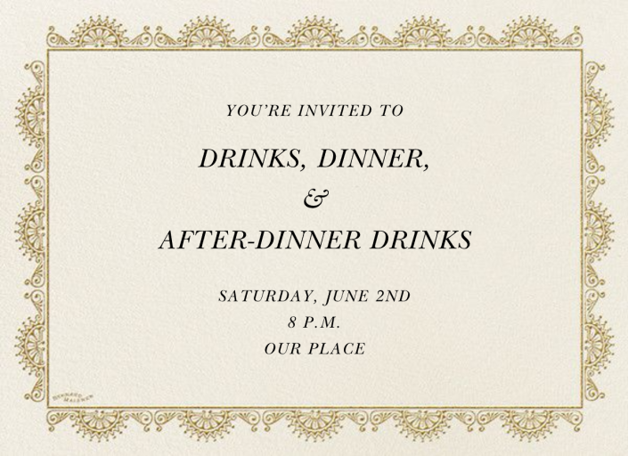 Arch Border - Party Invitation by Bernard Maisner