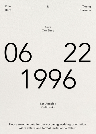 Counting Down - Invitation by Goods Gang