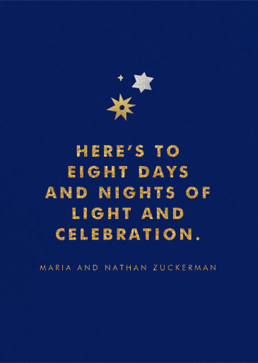 Love Shines - Hanukkah Card by Hello!Lucky - Back