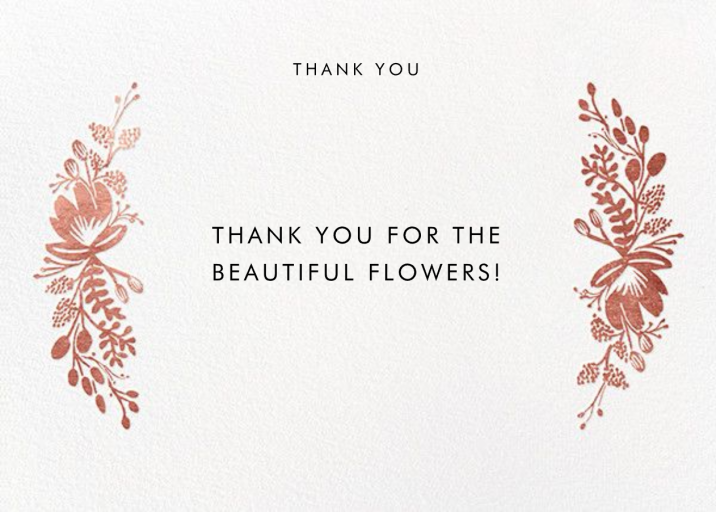 Floral Silhouette (Stationery) - Thank You Card by Rifle Paper Co.