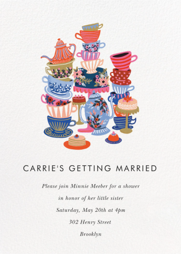 Teacups - Bridal Shower Invitation by Rifle Paper Co.