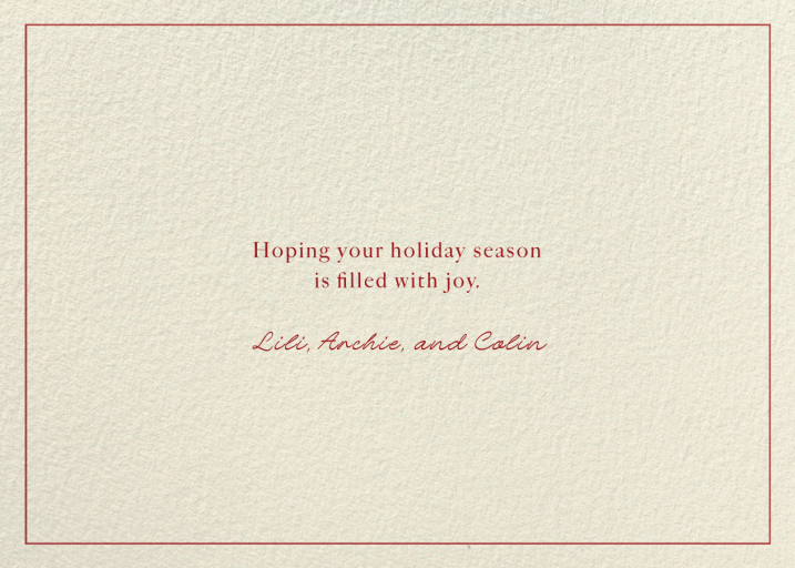 Pine and Photo - Holiday Card by Paperless Post - Back