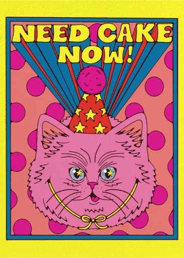 Cake Cat (Krista Perry) - Birthday Card by Red Cap Cards