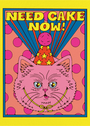 Cake Cat (Krista Perry) - Funny Birthday Card by Red Cap Cards