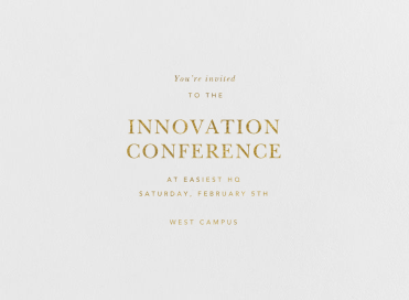 Wilcox - Conference Invitation by Paperless Post